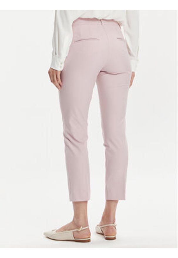 Marella Chinosy Turku 2413131041 Różowy Slim Fit. Kolor: różowy. Materiał: syntetyk