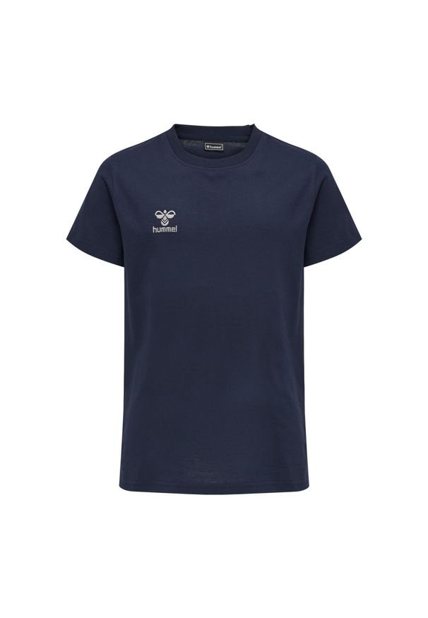 Dziecięca bawełniana koszulka Hummel Move Grid. Kolor: niebieski. Materiał: bawełna. Sport: piłka nożna