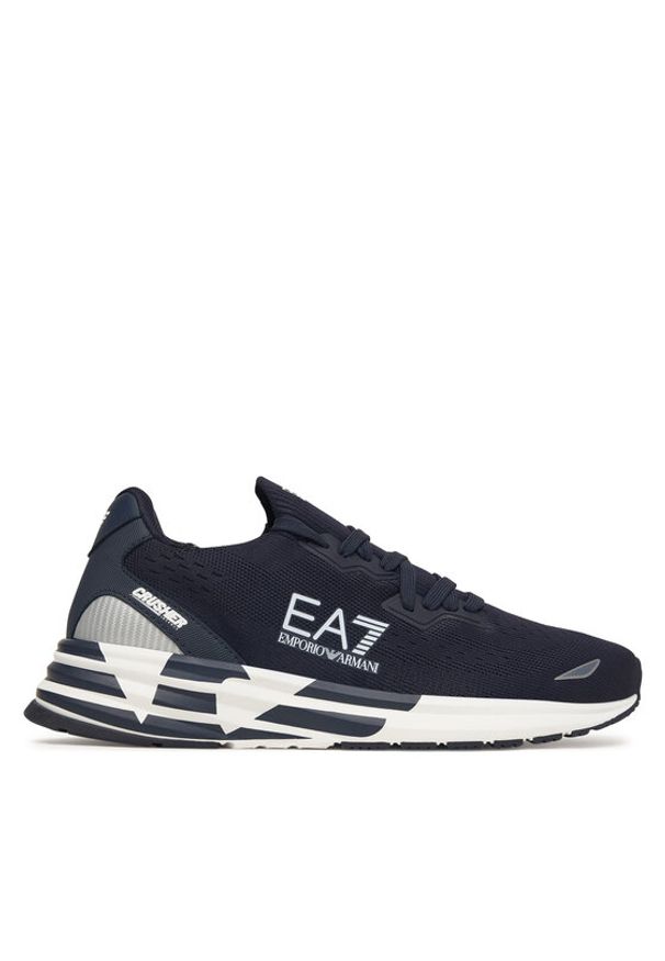 EA7 Emporio Armani Sneakersy 7X000652 AF18639 MZ069 Granatowy. Kolor: niebieski. Materiał: materiał