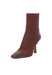 Nine West Botki CEO-NOURA-01 Brązowy. Kolor: brązowy. Materiał: materiał #6