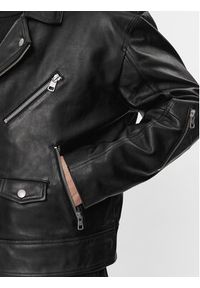 Calvin Klein Jeans Kurtka skórzana J30J323398 Czarny Oversize. Kolor: czarny. Materiał: skóra #3
