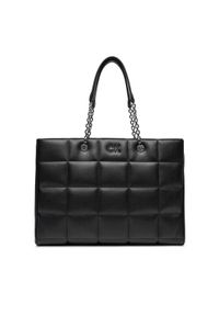 Calvin Klein Torebka Square Quilt Chain Shopper K60K612019 Czarny. Kolor: czarny. Materiał: skórzane