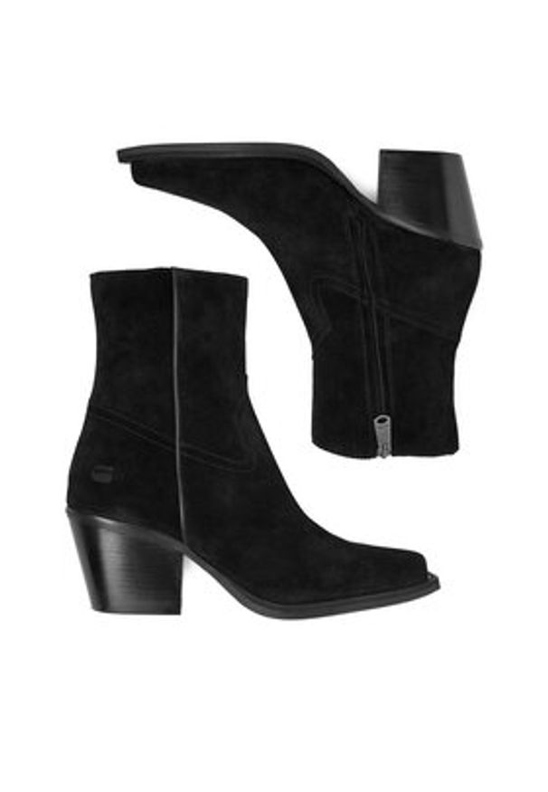 G-Star RAW - G-Star Raw Botki EO-OZGUR-25FW39-1 Czarny. Kolor: czarny. Materiał: zamsz, skóra