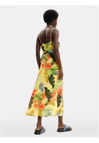 Desigual Sukienka letnia Tropical Leaves 24SWMW13 Kolorowy Regular Fit. Materiał: wiskoza. Wzór: kolorowy. Sezon: lato