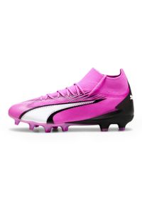 Puma - Buty piłkarskie PUMA Ultra Pro FG/AG. Kolor: czarny, biały, różowy, wielokolorowy. Materiał: syntetyk, materiał. Szerokość cholewki: normalna. Sport: piłka nożna