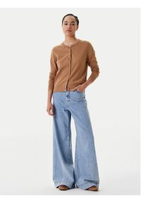 TOMMY HILFIGER - Tommy Hilfiger Kardigan WW0WW42370 Brązowy Regular Fit. Kolor: brązowy. Materiał: bawełna #3