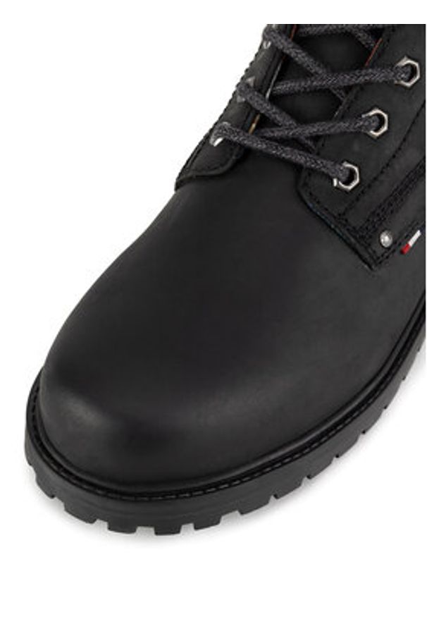 U.S. Polo Assn. Trapery YUMI002M/DL1 Czarny. Kolor: czarny. Materiał: nubuk, skóra