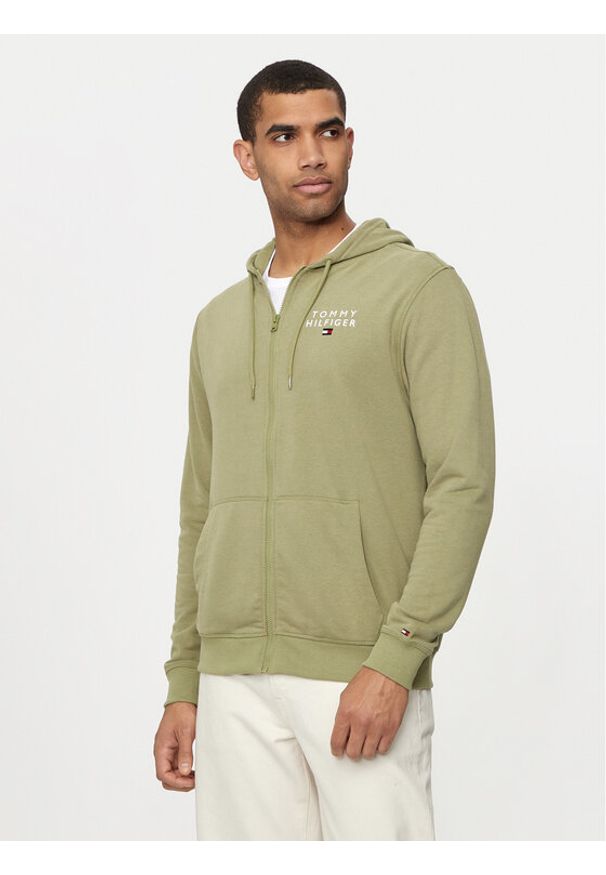TOMMY HILFIGER - Tommy Hilfiger Bluza UM0UM02879 Zielony Regular Fit. Kolor: zielony. Materiał: bawełna, syntetyk
