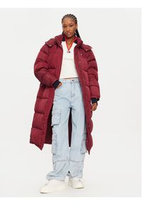 Tommy Jeans Płaszcz zimowy Alaska DW0DW18860 Bordowy Regular Fit. Kolor: czerwony. Materiał: syntetyk. Sezon: zima #4