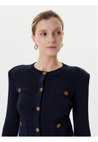 Guess Kardigan W5YR09 Z0130 Granatowy Regular Fit. Kolor: niebieski. Materiał: syntetyk, wiskoza