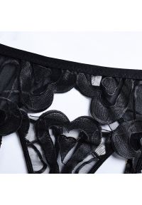 Intica - Haftowany komplet bielizny z regulowanymi ramiączkami Le. Kolor: czarny. Materiał: materiał. Wzór: haft #2