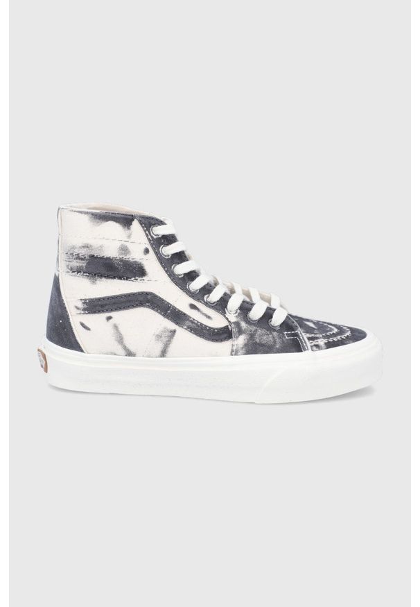 Vans Trampki damskie kolor szary. Nosek buta: okrągły. Zapięcie: sznurówki. Kolor: szary. Materiał: guma