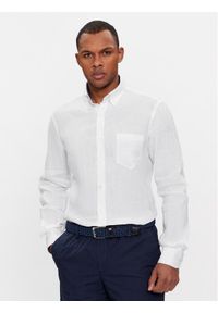 PAUL & SHARK - Paul&Shark Koszula 24413080 Biały Slim Fit. Kolor: biały. Materiał: len #1