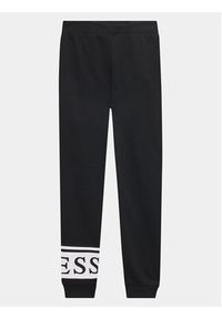 Guess Spodnie dresowe J3YQ11 KA6R4 Czarny Relaxed Fit. Kolor: czarny. Materiał: bawełna
