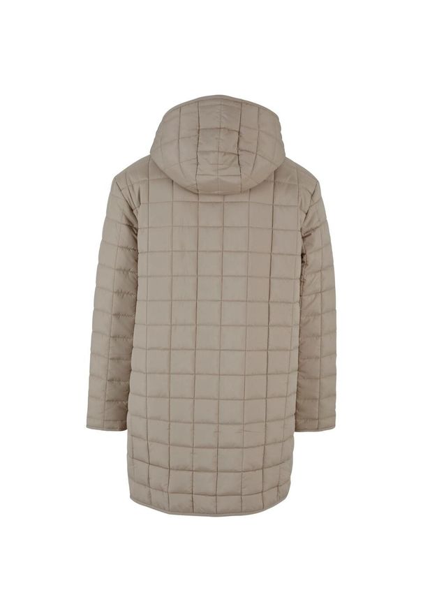 Urban Classics - Parka Męska Z Podszewką Z Polaru. Kolor: beżowy. Materiał: polar