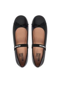 Love Moschino - LOVE MOSCHINO Baleriny JA11121G1OIE0000 Czarny. Kolor: czarny. Materiał: skóra #3