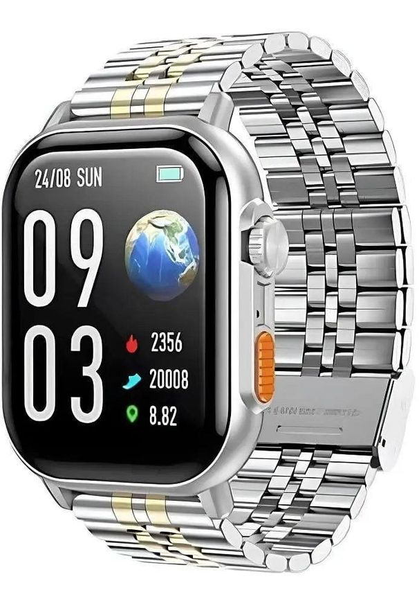 Smartwatch Hoco 2,02" TFT z fukcją rozmowy DYD02 złoto srebrny. Rodzaj zegarka: smartwatch. Kolor: srebrny, złoty, wielokolorowy