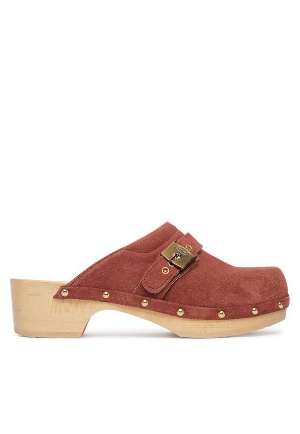 Klapki Scholl. Kolor: brązowy