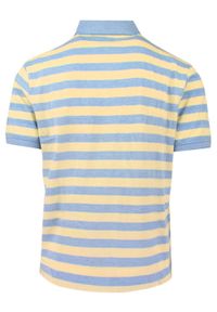 Bawełniana, Męska Koszulka Polo - Pako Jeans - Żółte Pasy. Okazja: na co dzień. Typ kołnierza: polo. Kolor: żółty, złoty, wielokolorowy. Materiał: bawełna. Wzór: prążki, paski. Styl: casual #4