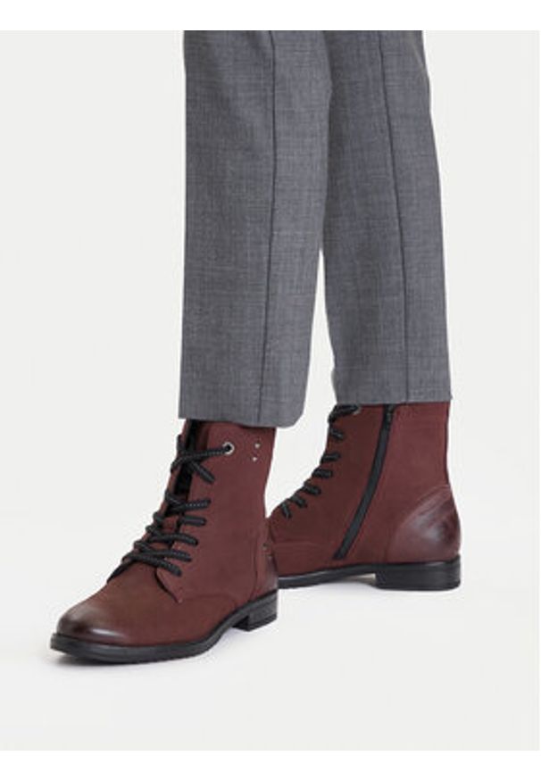 Lasocki Trzewiki CEO-WI23-DALIA3-26 Bordowy. Kolor: czerwony. Materiał: nubuk, skóra