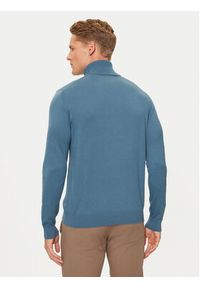 Sisley Golf 10F2S2244 Niebieski Slim Fit. Typ kołnierza: golf. Kolor: niebieski. Materiał: bawełna #4