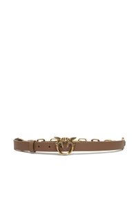 Pinko Pasek Damski Love Day Macro Chain H2 Belt AI 23-24 PLT01 100139 A0F1 Brązowy. Kolor: brązowy. Materiał: skóra