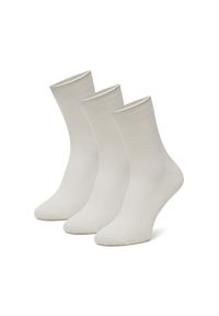 Nine West Zestaw 3 par wysokich skarpet damskich BR_NW_01_Z_SS25 (3 PACK) Biały. Kolor: biały. Materiał: wiskoza, materiał