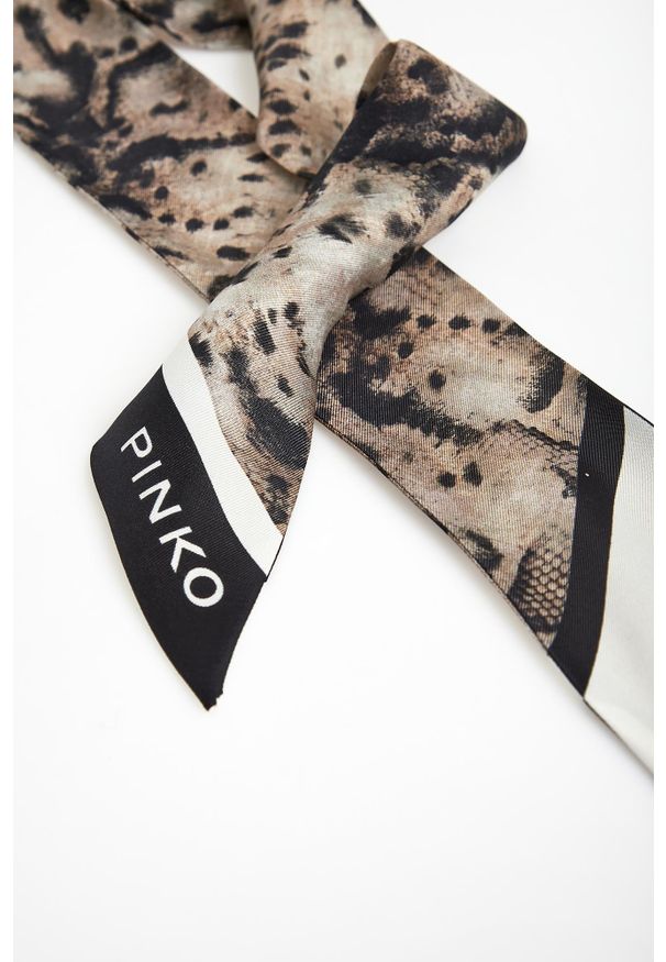 Pinko - Apaszka damska z jedwabiem Pogo PINKO. Materiał: jedwab