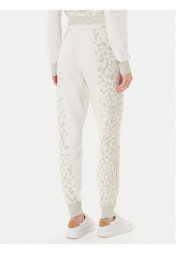 Liu Jo Spodnie dresowe TF5174 MS49I Écru Regular Fit. Materiał: wiskoza