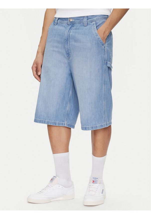 Lee Szorty jeansowe Carpenter 112364163 Niebieski Loose Fit. Kolor: niebieski. Materiał: bawełna