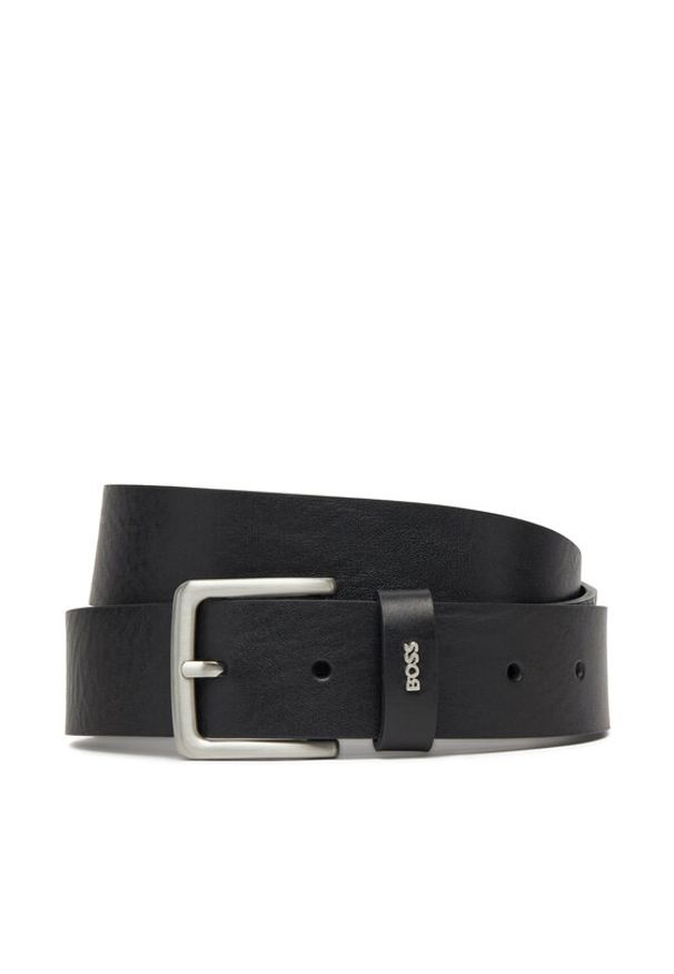 BOSS Pasek Męski 50548370 Czarny. Kolor: czarny. Materiał: skóra