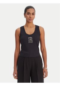 Fracomina Top FP26ST2003J42701 Czarny Slim Fit. Kolor: czarny. Materiał: syntetyk #1