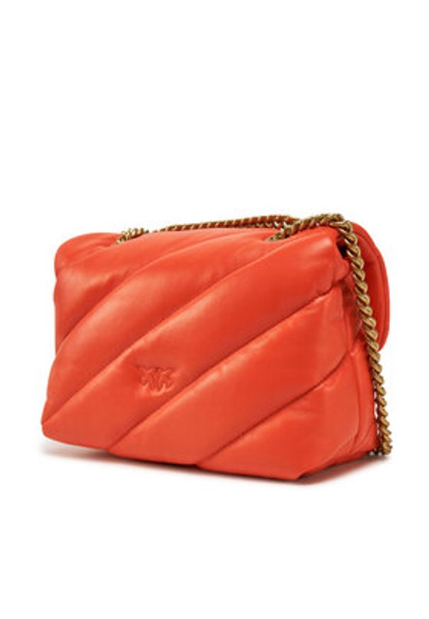 Pinko - PINKO Torebka Love Puff Mini Cl PE 25 PLTT 100039 A0F2 Pomarańczowy. Kolor: pomarańczowy. Materiał: skórzane