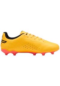 Buty piłkarskie Puma King Match FG/AG Jr 107573 05 żółte. Kolor: żółty. Materiał: materiał, mikrofibra. Szerokość cholewki: normalna. Sport: piłka nożna #6