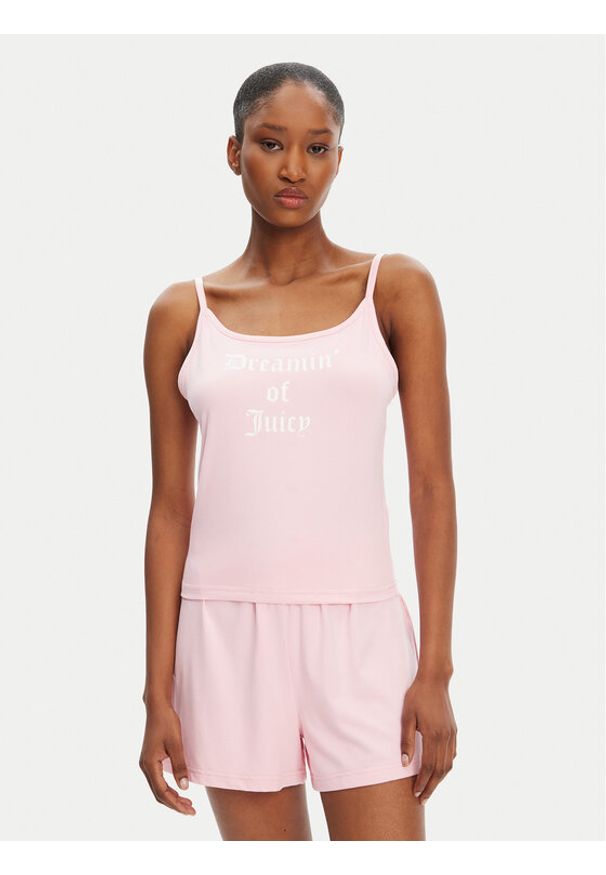 Juicy Couture Top Dream Of Vest JCLCT125505 Różowy Slim Fit. Kolor: różowy. Materiał: syntetyk