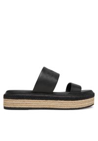 Calvin Klein Espadryle Flatform Wedge Slide - He HW0HW02374 Czarny. Kolor: czarny. Materiał: skóra #1