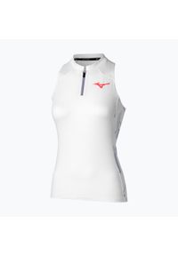 Koszulka damska Mizuno Daybreakers Printed Tank W white/icelandic blue. Kolor: biały. Sport: turystyka piesza