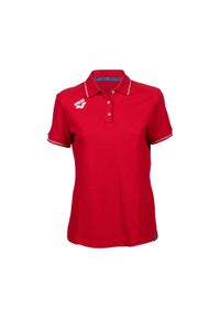 Koszulka damska na basen Arena Women`s Team Poloshirt Solid Cotton. Typ kołnierza: polo. Kolor: czerwony. Styl: sportowy. Sport: pływanie #1