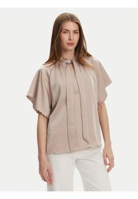 Bruuns Bazaar Bluzka Beckia Wendi BBW4439 Beżowy Regular Fit. Kolor: beżowy. Materiał: syntetyk