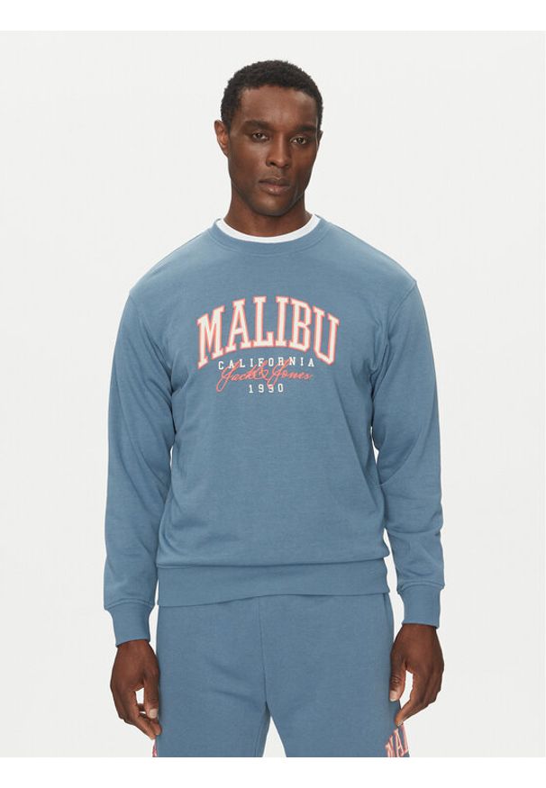 Jack & Jones Bluza Detroit 12268470 Niebieski Relaxed Fit. Kolor: niebieski. Materiał: syntetyk, bawełna