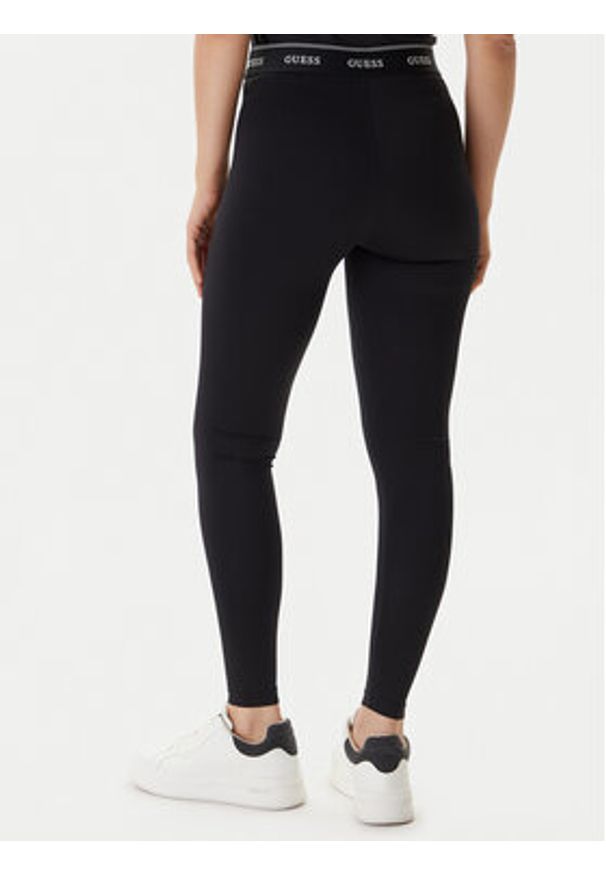 Guess Legginsy V5BB06 K1942 Czarny Slim Fit. Kolor: czarny. Materiał: syntetyk