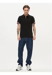 Geox Polo M4510L T2649 F9000 Czarny Regular Fit. Typ kołnierza: polo. Kolor: czarny. Materiał: bawełna #3