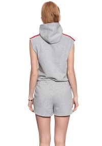 Wrangler - DAMSKI KOMBINEZON WRANGLER SPORTY PLAYSUIT MID GREY MEL W6063IC37 112130411. Wzór: melanż. Styl: sportowy