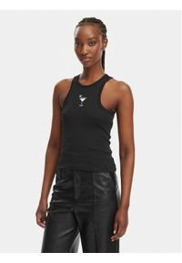 Hugo - HUGO Top Dimartini B 50560792 Czarny Slim Fit. Kolor: czarny. Materiał: bawełna #1