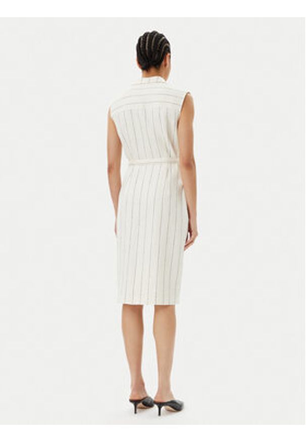 BOSS Sukienka codzienna Drupe 50540617 Beżowy Relaxed Fit. Okazja: na co dzień. Kolor: beżowy. Materiał: wiskoza, len. Typ sukienki: proste. Styl: casual