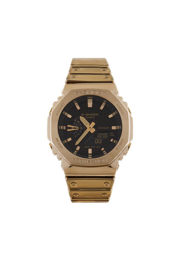 G-Shock Zegarek GM-2100YMG-9AER Złoty. Kolor: złoty