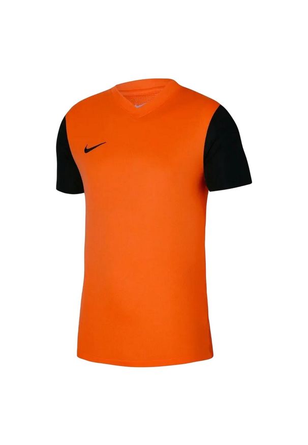 Nike - Męska Koszulka Tiempo Premier II. Kolor: pomarańczowy, wielokolorowy, żółty. Sport: turystyka piesza