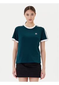 Adidas - adidas T-Shirt 3-Stripes JY4855 Zielony Regular Fit. Kolor: zielony. Materiał: bawełna