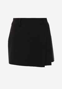 Born2be - Czarne Eleganckie Spódnico-Szorty z Wysokim Stanem o Asymetrycznym Kroju Tinalina. Okazja: na co dzień, do pracy, na imprezę. Stan: podwyższony. Kolor: czarny. Długość: krótkie. Styl: elegancki #8