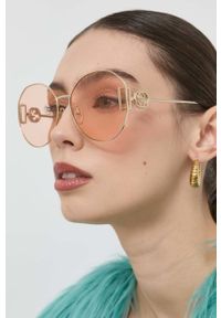 Gucci okulary przeciwsłoneczne GG1206SA damskie kolor złoty. Kształt: okrągłe. Kolor: złoty #7